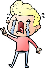 cartoon crying man