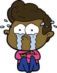 cartoon crying man