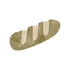 freehand retro cartoon loaf of bread