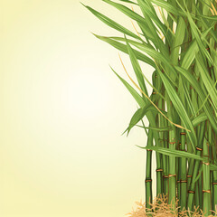 Fototapeta na wymiar sugar cane bamboo background flyer natural brown green