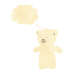 cute cartoon polar bear with thought bubble