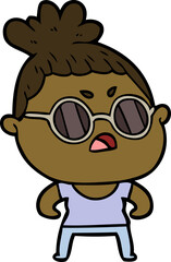 cartoon annoyed woman