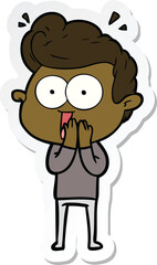 sticker of a cartoon man