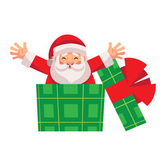 santa claus in the gift