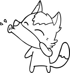 howling wolf cartoon