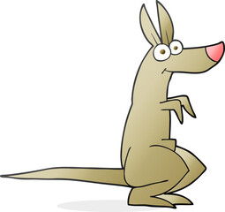 freehand drawn cartoon kangaroo