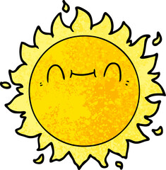 happy cartoon sun