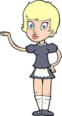 cartoon waitress