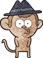 cartoon hooting monkey