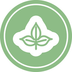 natural leaf circular icon symbol