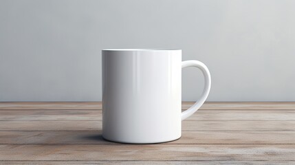 "Minimalist Elegance: White Ceramic Mug Mockup"

