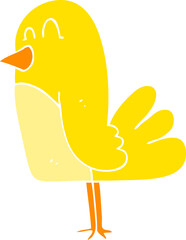 flat color illustration of bird