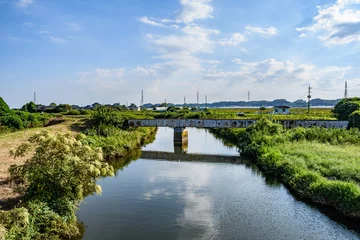 Foto op Plexiglas 橋梁のある風景 © Hiroshi Tsuchiya