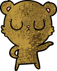 peaceful cartoon bear