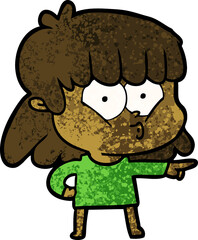 cartoon whistling girl