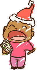 christmas man with checkboard