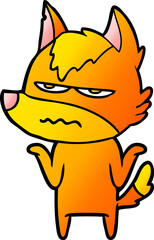 angry fox cartoon character