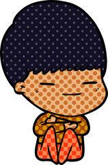 cartoon smug boy