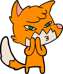clever cartoon fox