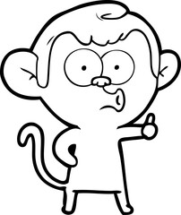 cartoon hooting monkey