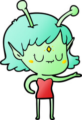 cartoon alien girl