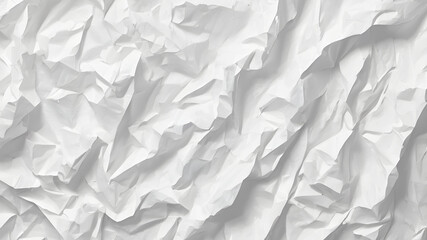 White crumpled paper background, texture pattern overlay, paper texture illustration with a transparent background - obrazy, fototapety, plakaty
