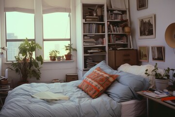 Nostalgic 70s Décor in a Young Woman's Apartment Bedroom