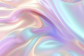 Obraz premium Holographic abstract pastel colors backdrop. Hologram gradient neon color. Foil effect. Rainbow graphic. Psychedelic iridescent creative background, trends 80s or 90s