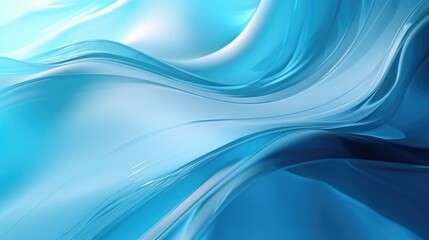 Flowing Blue Wave Pattern on Textured Aqua Background