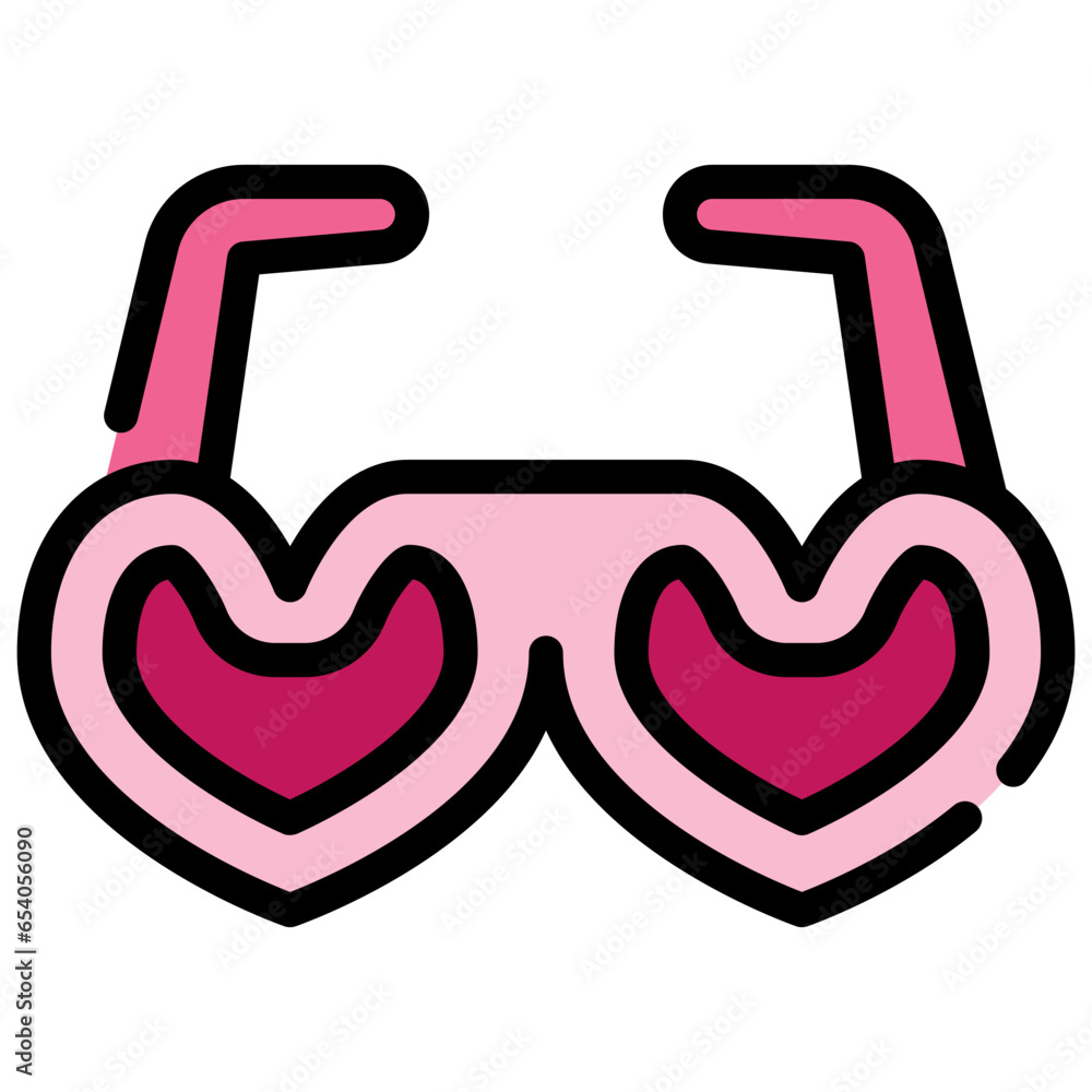 Sticker Glasses Icon