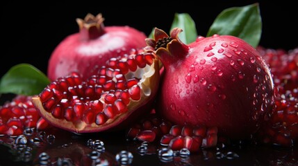 Pomegranate , Macro shot , Color Gradient, Background HD
