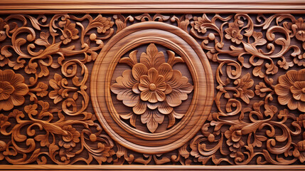 ornate carved wood background