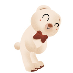 Fototapeta premium Cute bear and moon,bear cartoon,Cute animal