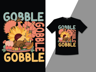 retro thanksgiving t-shirt design