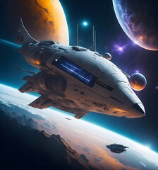 Satellite in the atmosphere