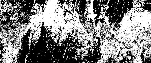 Old Ultrawide Grunge Seamless Black and White Texture, rustic grunge vector texture with grain and stains.