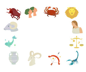 12星座の背景フレーム