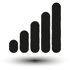 Bar chart bar graph symbol. Vector illustration. EPS 10.