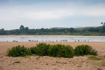 Mekong River view at Chiang Khan , Loei province, Thailand.