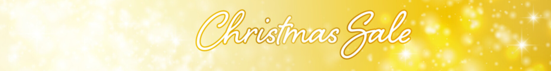 キラキラ光る金色背景のクリスマスバナー