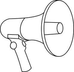 Megaphone Outline Illustration Vector Isolated