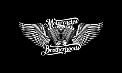 Motorcycle badge, Vintage motor logo