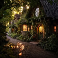 Enchanted Haven: A Fairy Tale Cottage in the Heart of the Forest. Generative AI 8