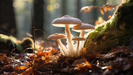 mushrooms in the forest