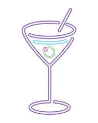 neon cocktail party icon