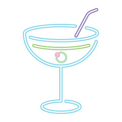 neon cocktail drink glass