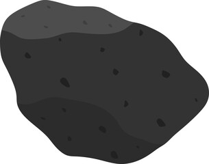 Basalt rock specimen. Extrusive igneous rock. Stone sample.