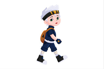 Cute Boy Character Design Illustration