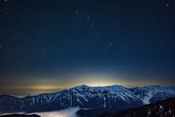 山と北斗七星