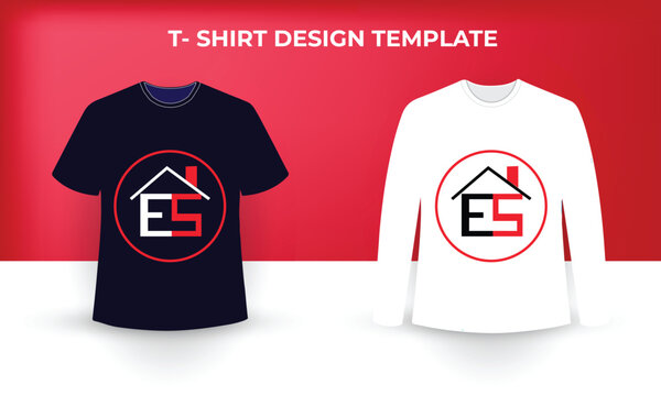 Vector modern t-shirt design template